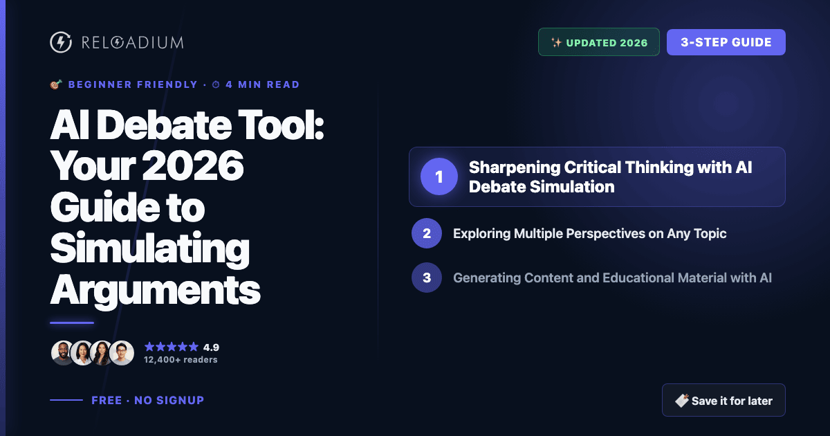 AI Debate Tool: Your 2026 Guide