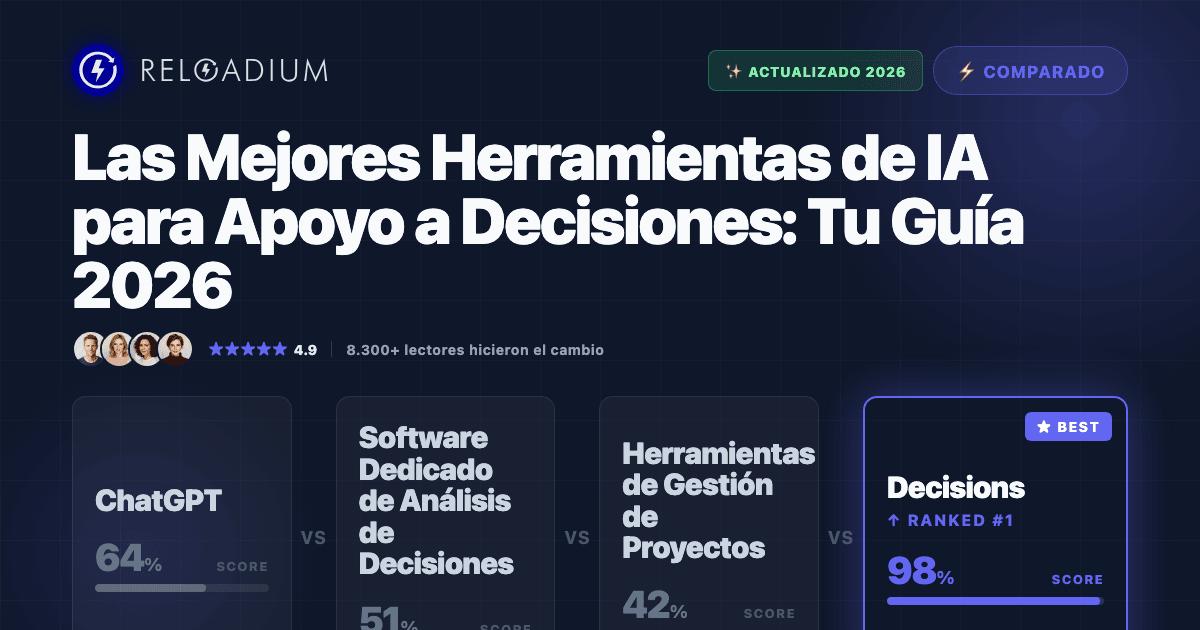 Herramientas IA de Apoyo a Decisiones: Las Mejores para 2026