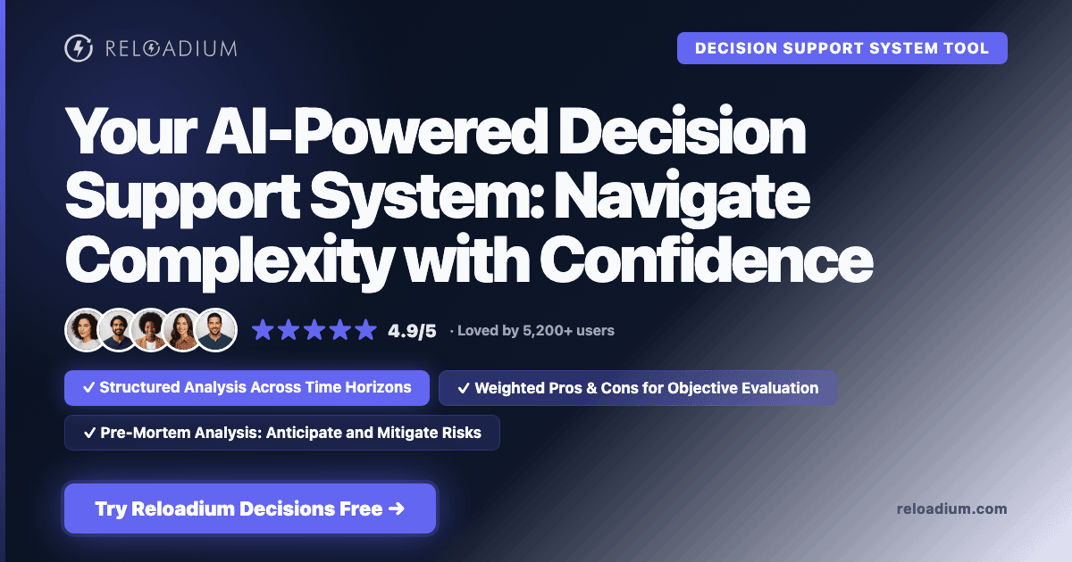 Decision Support System Tool - Reloadium Decisions