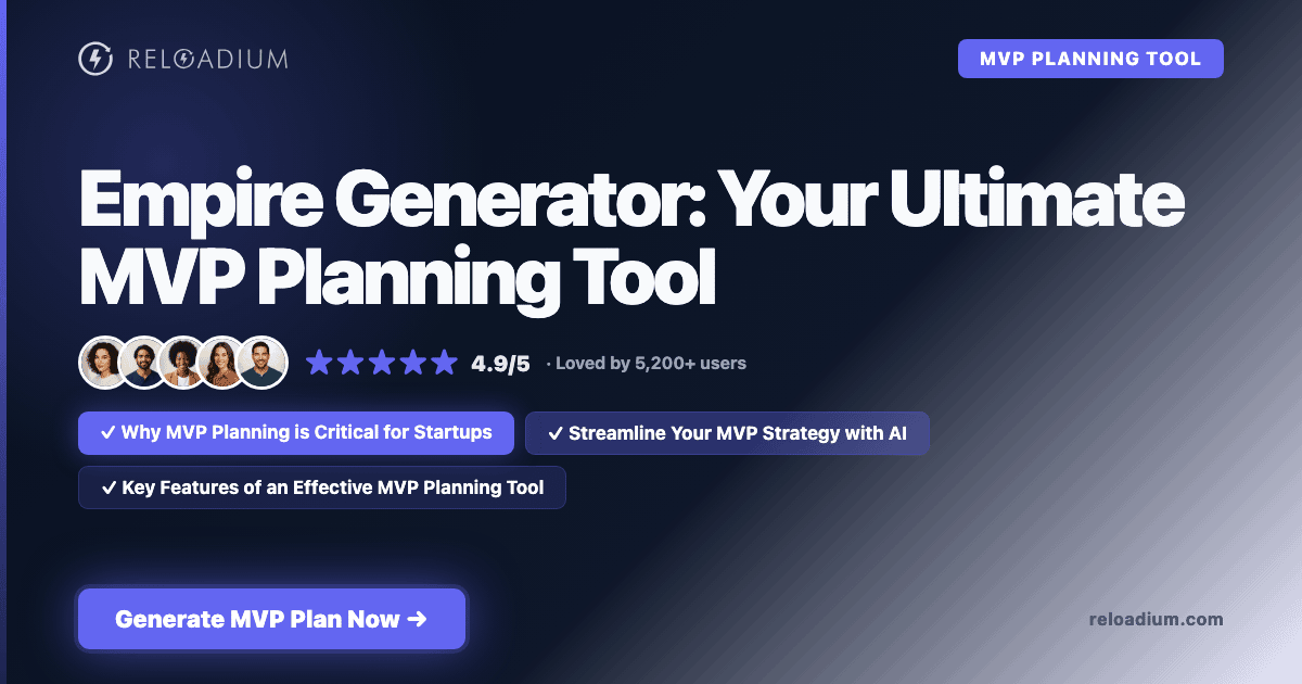 MVP Planning Tool: Launch Your Startup