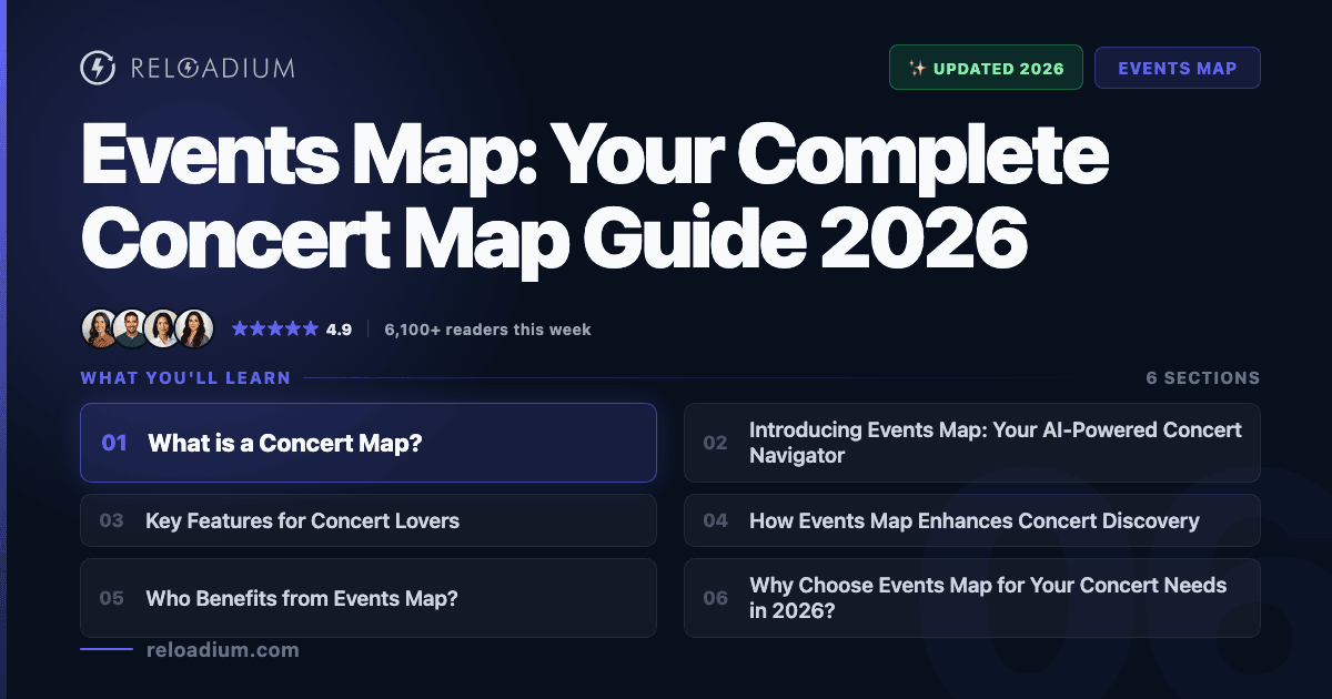 Screen Map. Concert Events Map: The Ultimate Concert Map 2026