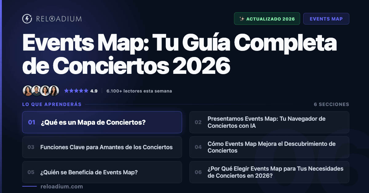 Events Map: El Mapa de Conciertos Definitivo 2026