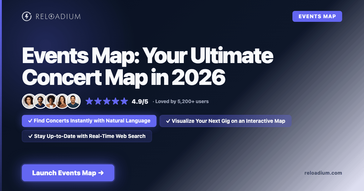 Screen Map. Concert Concert Map: Find Live Music Events Near You