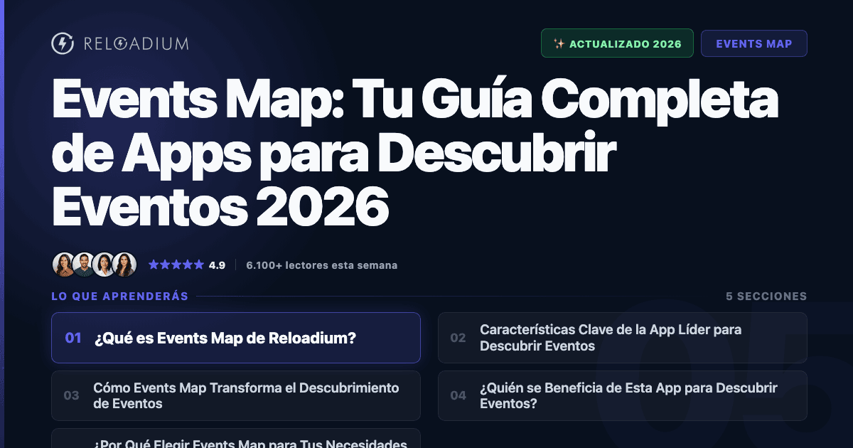 Events Map: La App Definitiva para Descubrir Eventos 2026