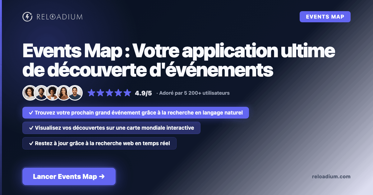 Events Map : Application de découverte d'événements