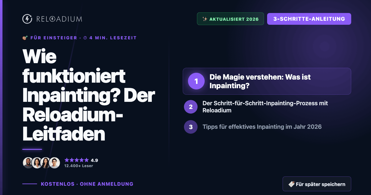 Wie funktioniert KI-Inpainting? Leitfaden mit Reloadium