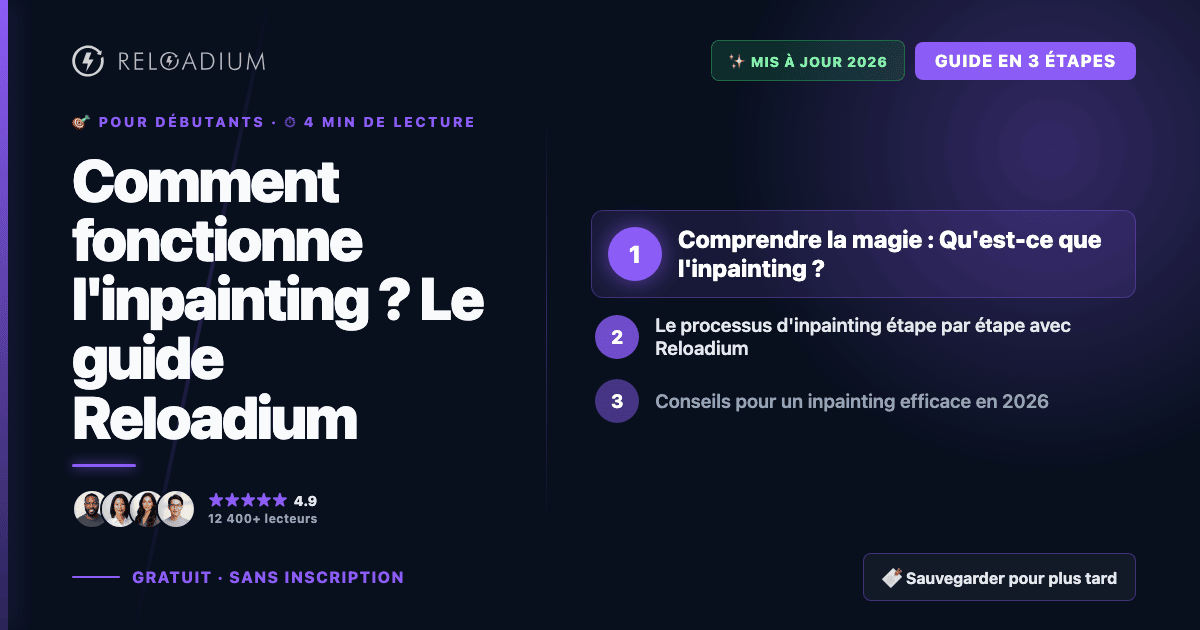 Comment fonctionne l'inpainting IA ? Guide Reloadium