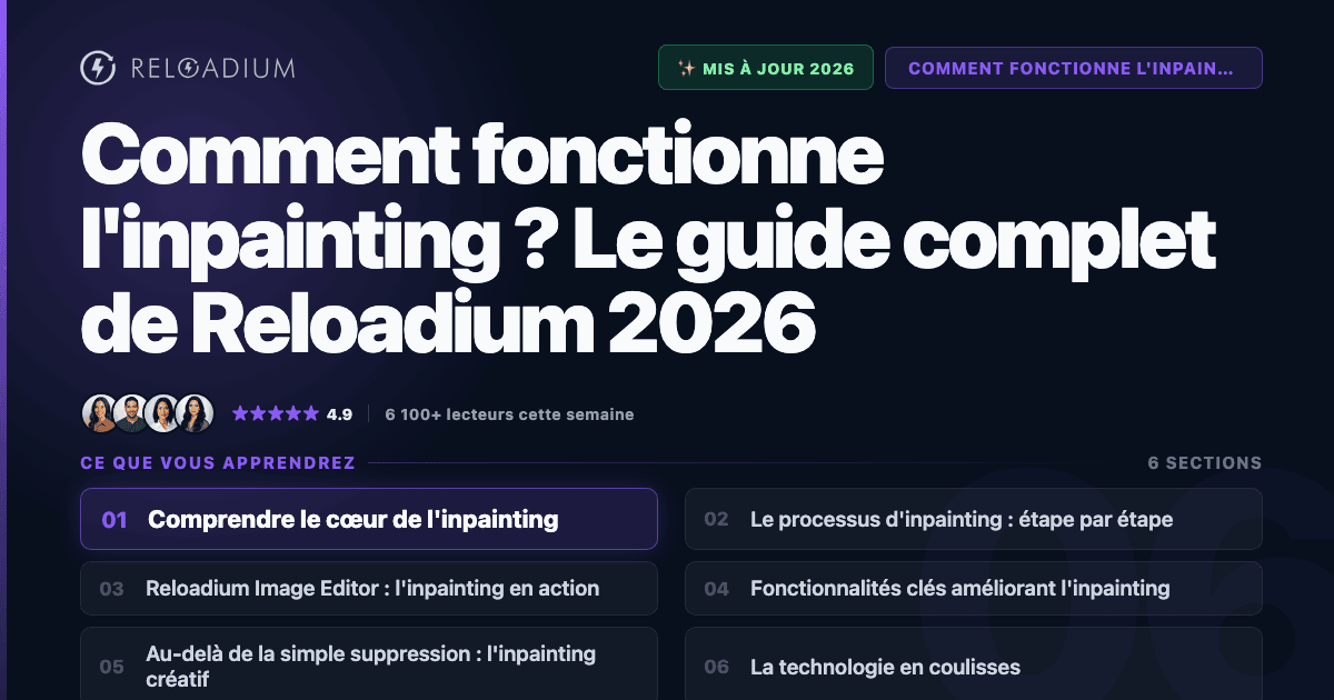 Comment fonctionne l'inpainting ? Guide IA Reloadium 2026