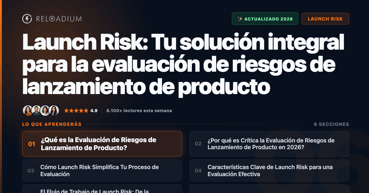 Launch Risk: Evaluación de riesgos de lanzamiento de producto