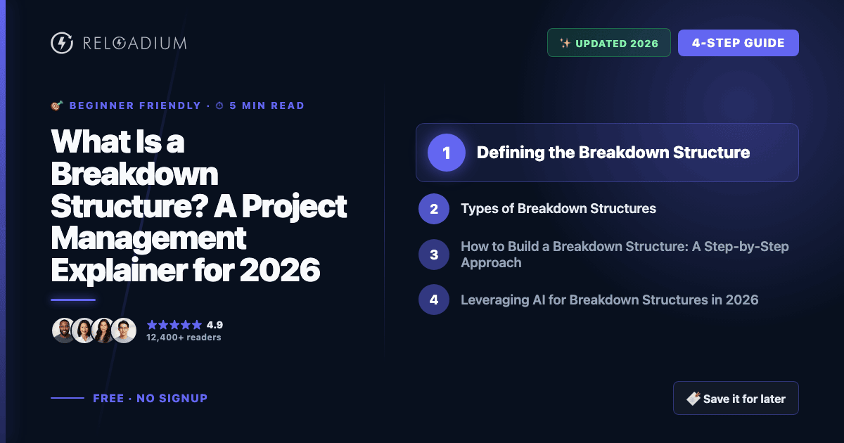 Breakdown Style What is a Breakdown Structure? Guide 2026