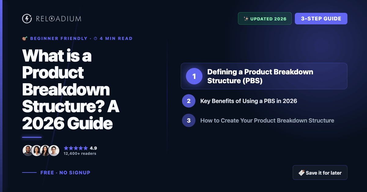 Product Breakdown Structure: A 2026 Guide