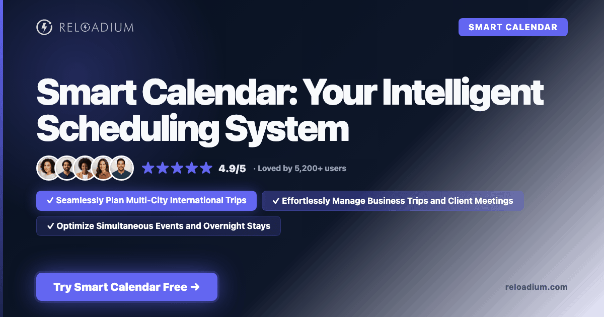 Smart Calendar: Intelligent Scheduling System