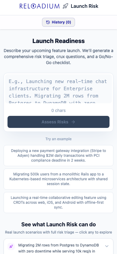 Launch Risk mobile light