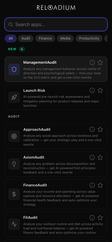 Launcher mobile dark