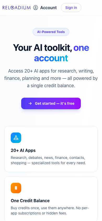 Reloadium mobile light