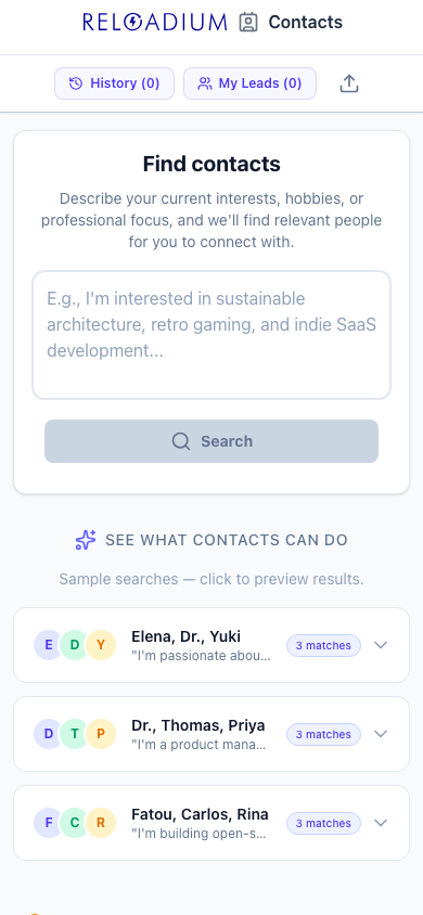 Contacts mobile light