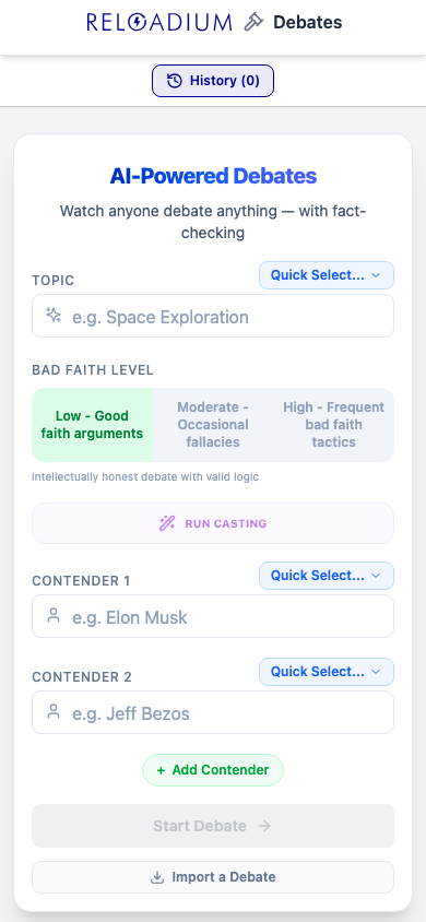 Debates mobile light