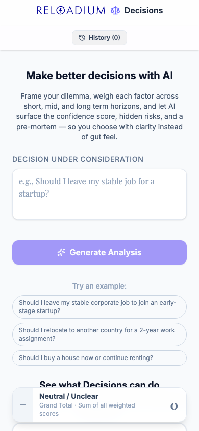 Decisions mobile light