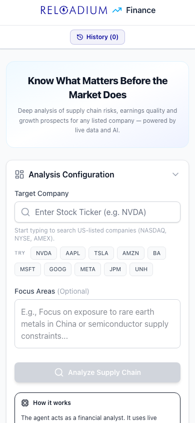 Finance mobile light