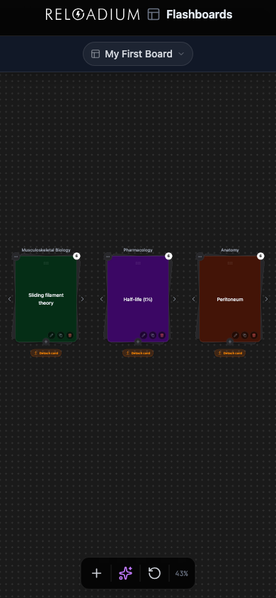 Flashboards mobile dark