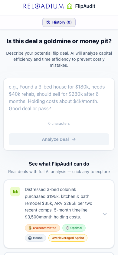 FlipAudit mobile light
