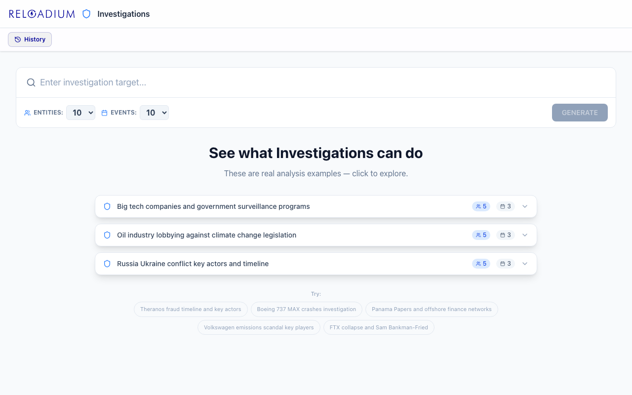 Investigations light