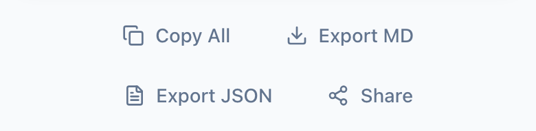 Export and share options for investigation results
