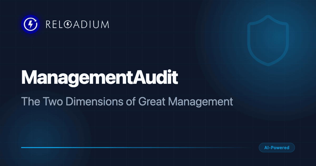 Reloadium ManagementAudit - AI-Powered Management Style Analyzer ...