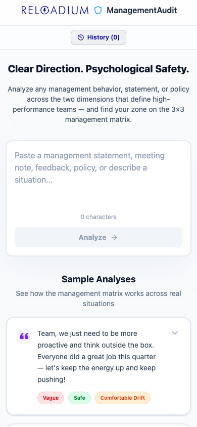 ManagementAudit mobile light