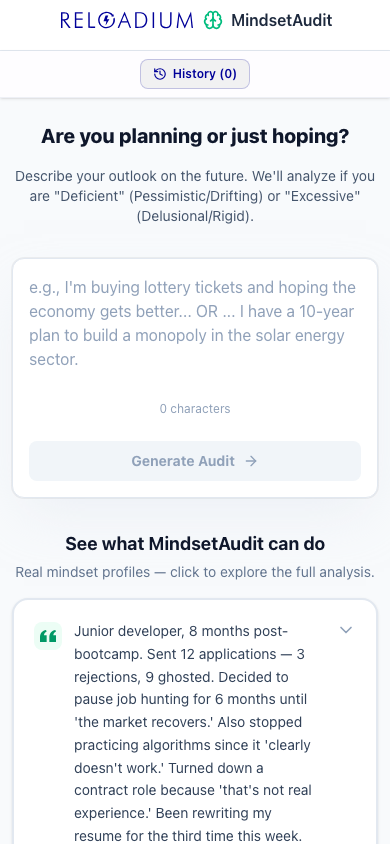 MindsetAudit mobile light