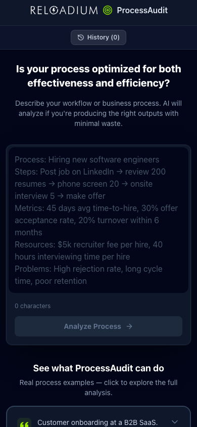ProcessAudit mobile dark
