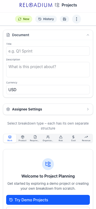 Projects mobile light