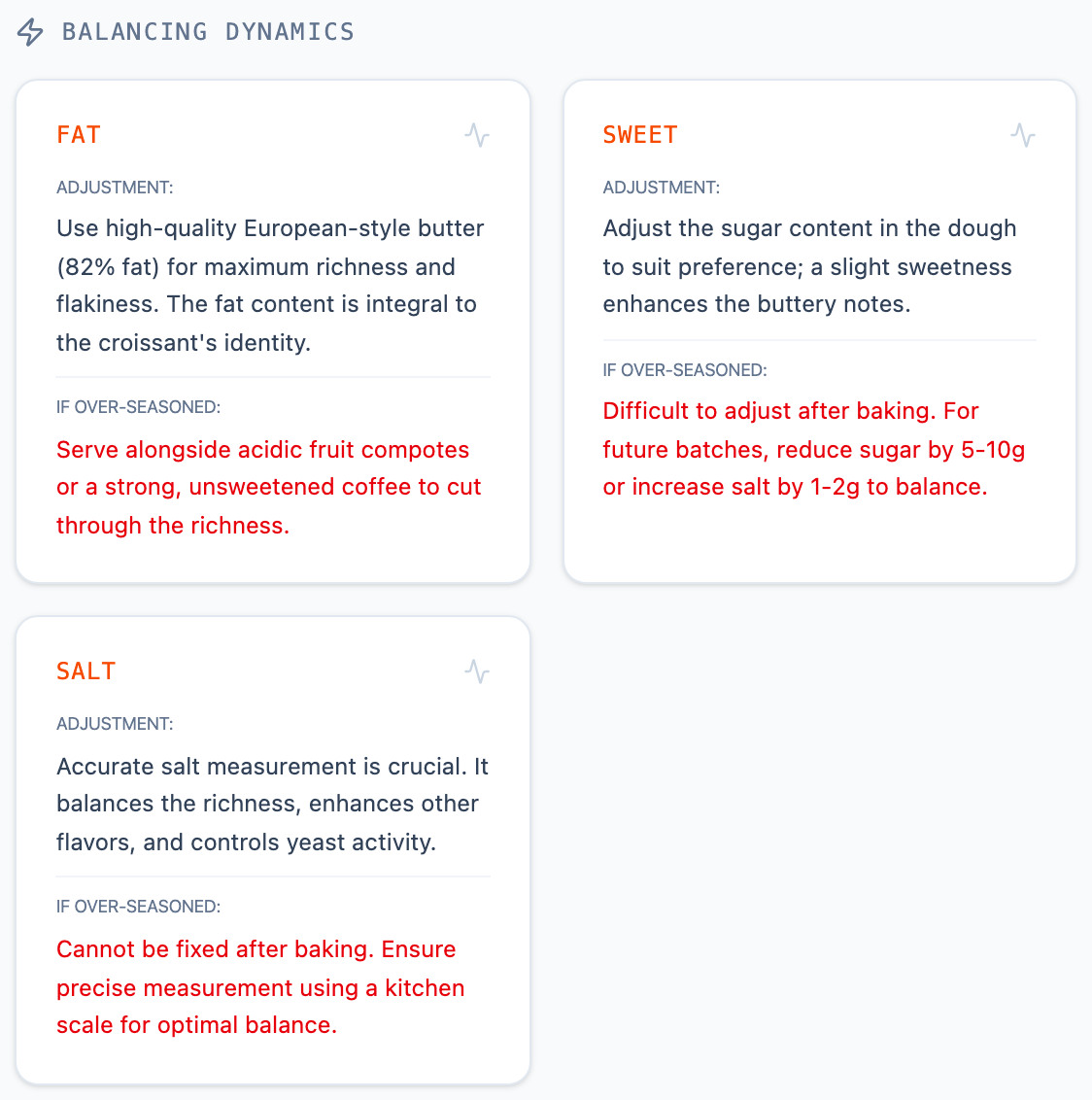 Balancing dynamics recommendations