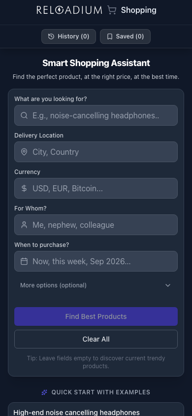 Shopping mobile dark