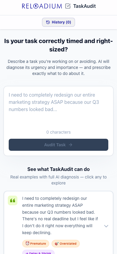 TaskAudit mobile light