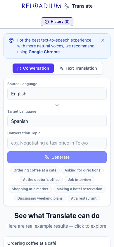 Translate mobile light