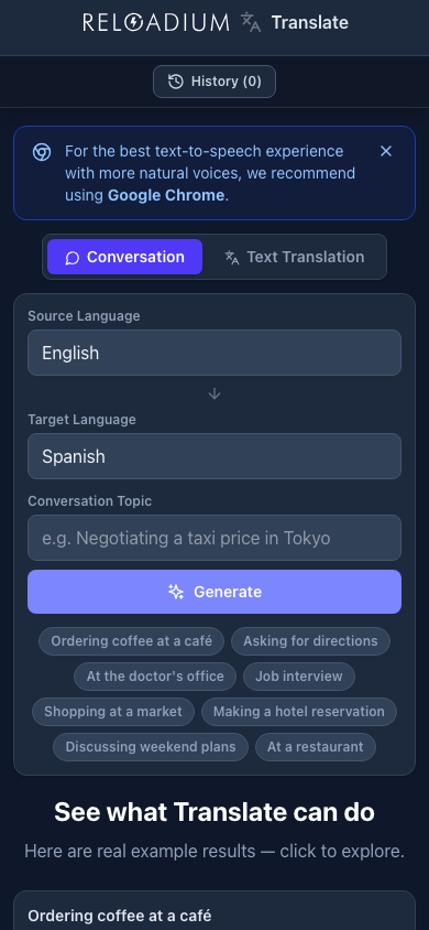 Translate mobile dark