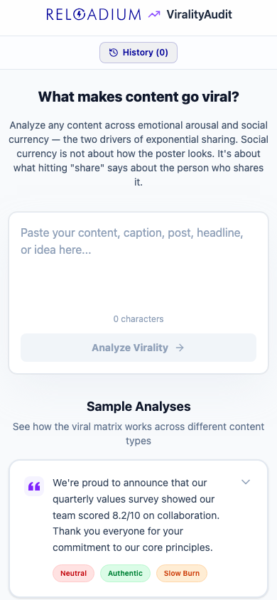 ViralityAudit mobile light