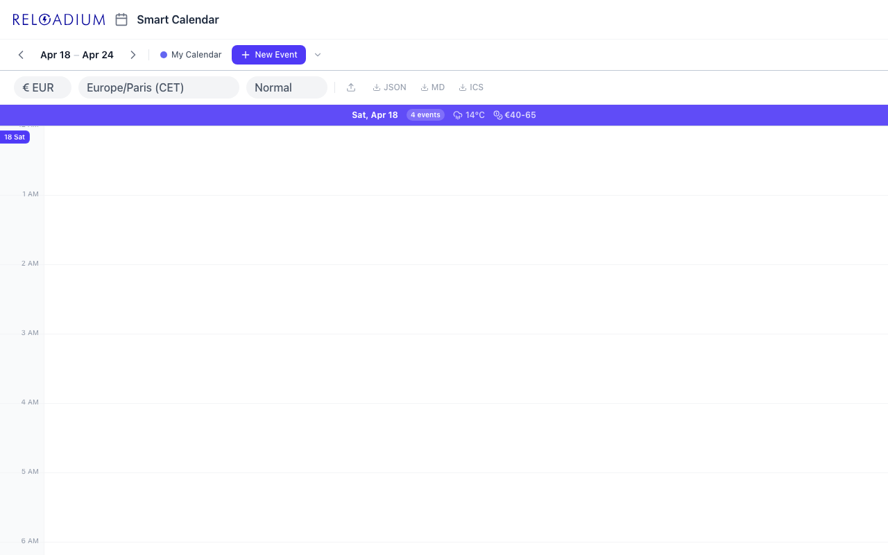 Smart Calendar light