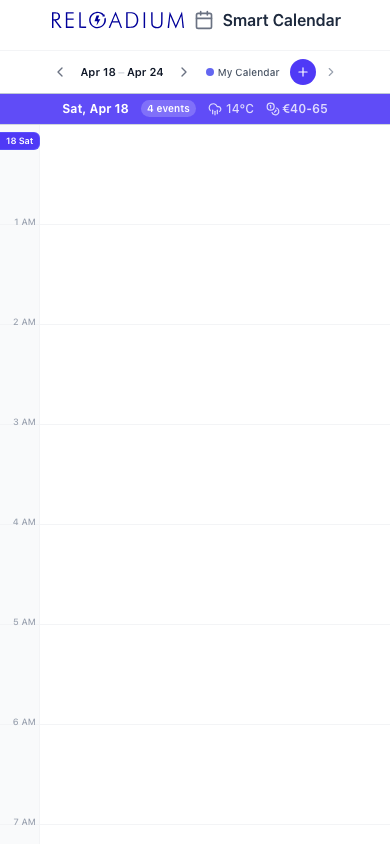 Smart Calendar mobile light