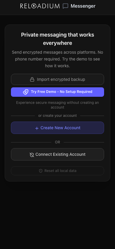 Messenger mobile dark